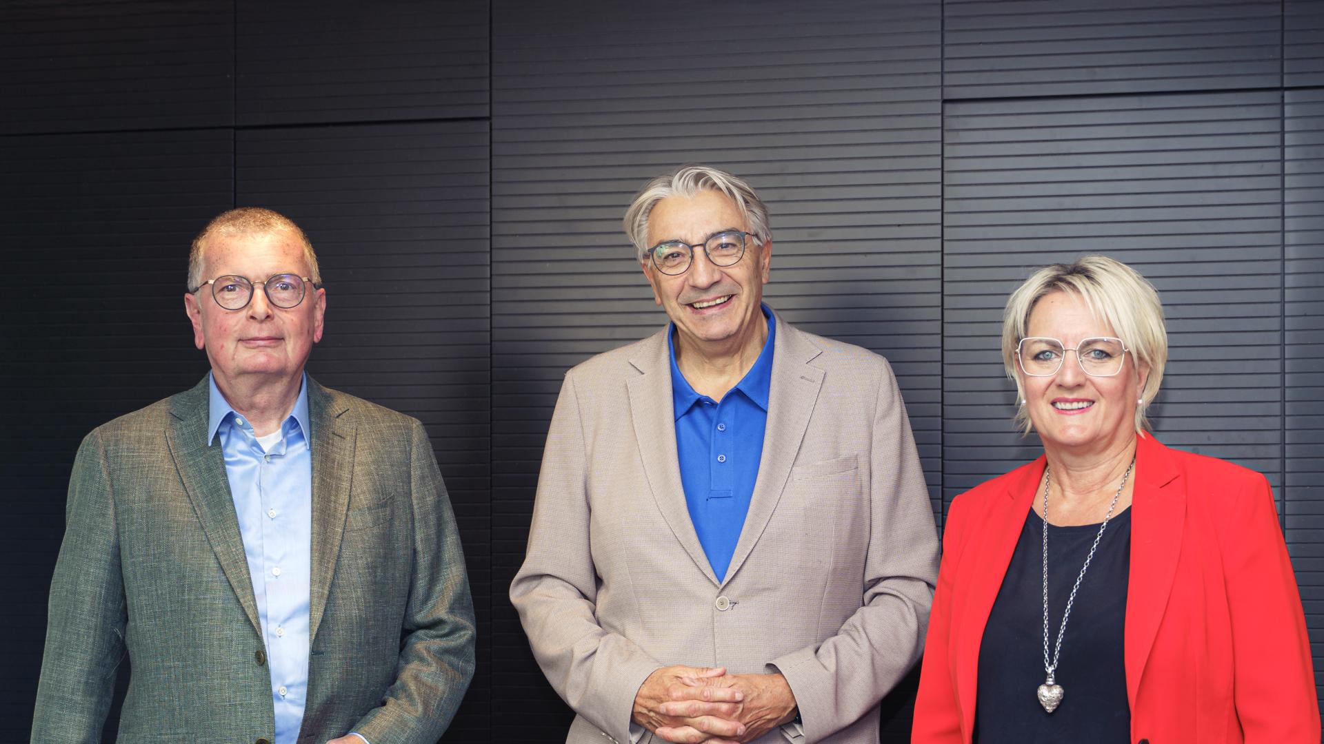 Medienratsvorsitzender Prof. Stephan Ory, TLM-Direktor Jochen Fasco, LMS-Direktorin Ruth Meyer